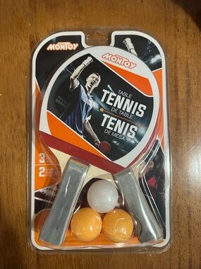 Red Table Tennis Paddle Set - Unbranded